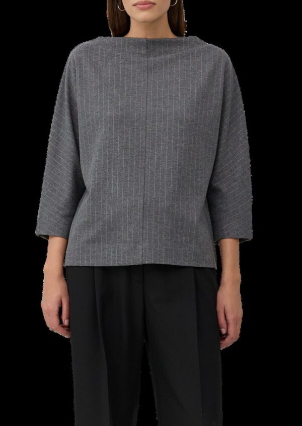 Relaxed-Fit-Shirt mit Nadelstreifen und Fledermausärmeln