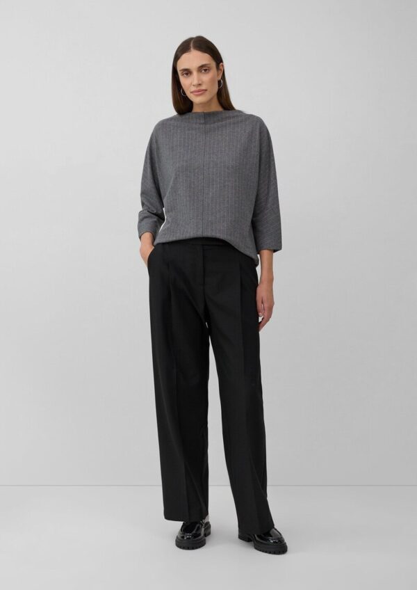 Relaxed-Fit-Shirt mit Nadelstreifen und Fledermausärmeln