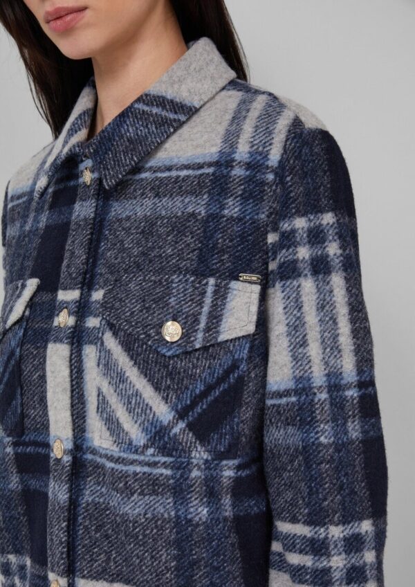 Leichte Wollmix-Jacke mit aufgesetzten Taschen