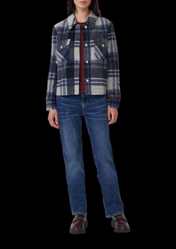 Leichte Wollmix-Jacke mit aufgesetzten Taschen