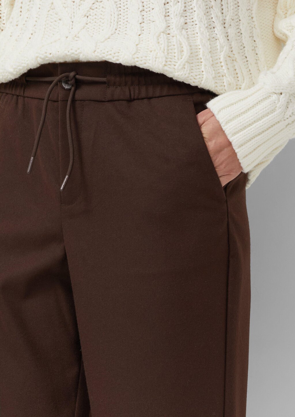 7/8-Flanell-Hose mit Elastikbund