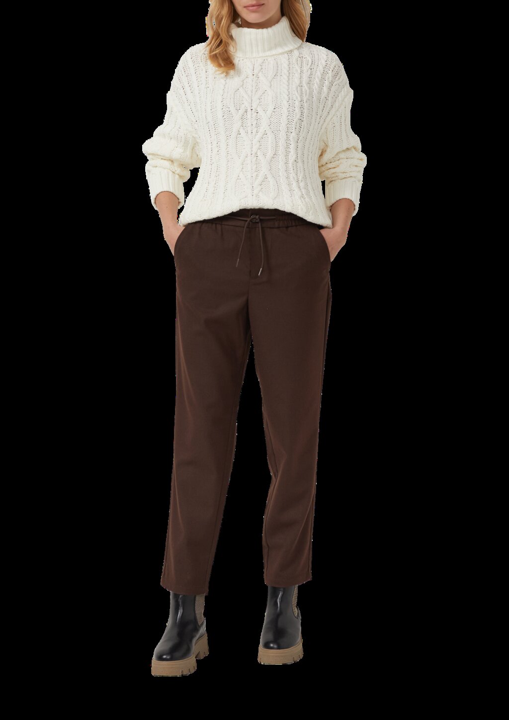 7/8-Flanell-Hose mit Elastikbund