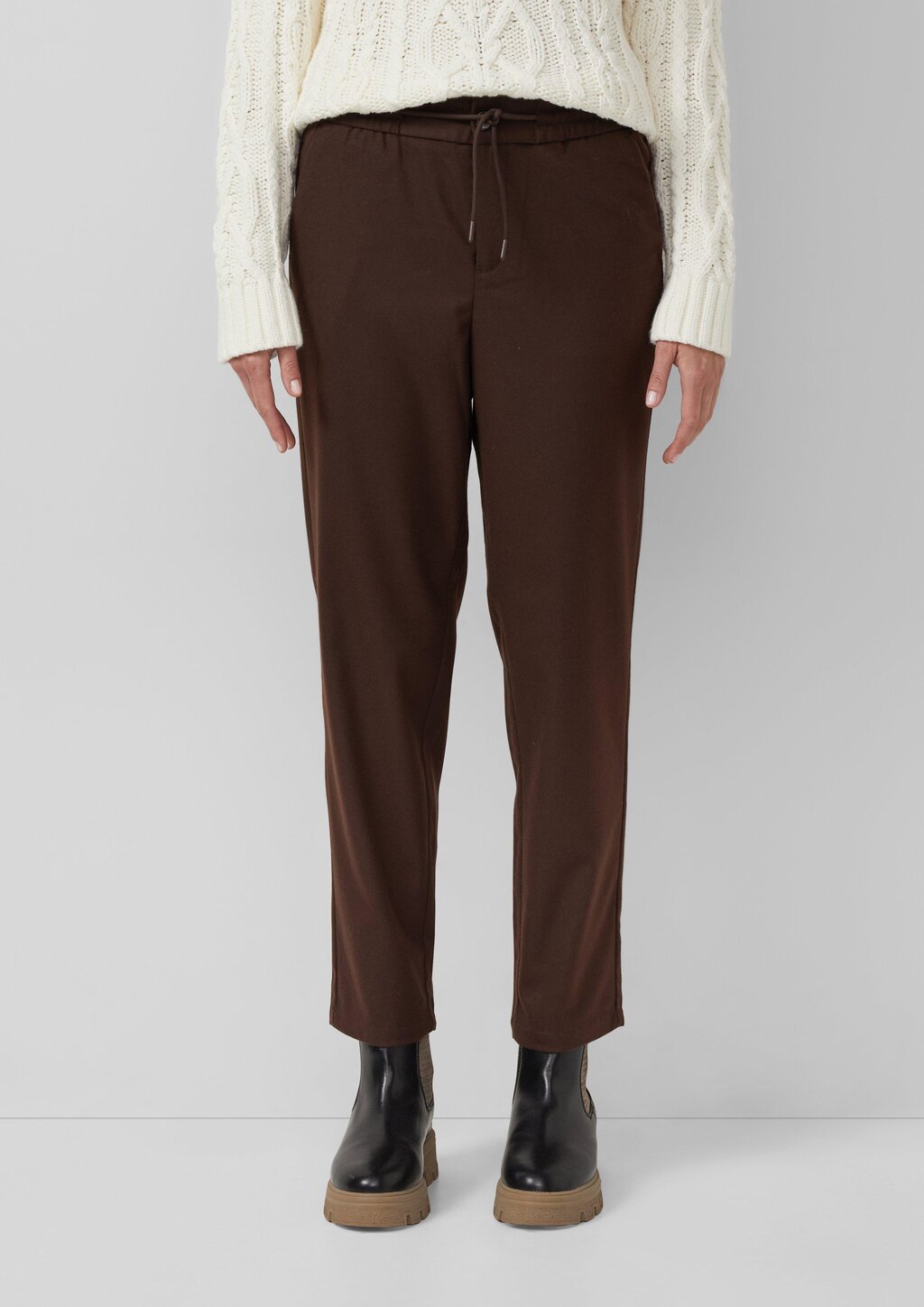 7/8-Flanell-Hose mit Elastikbund