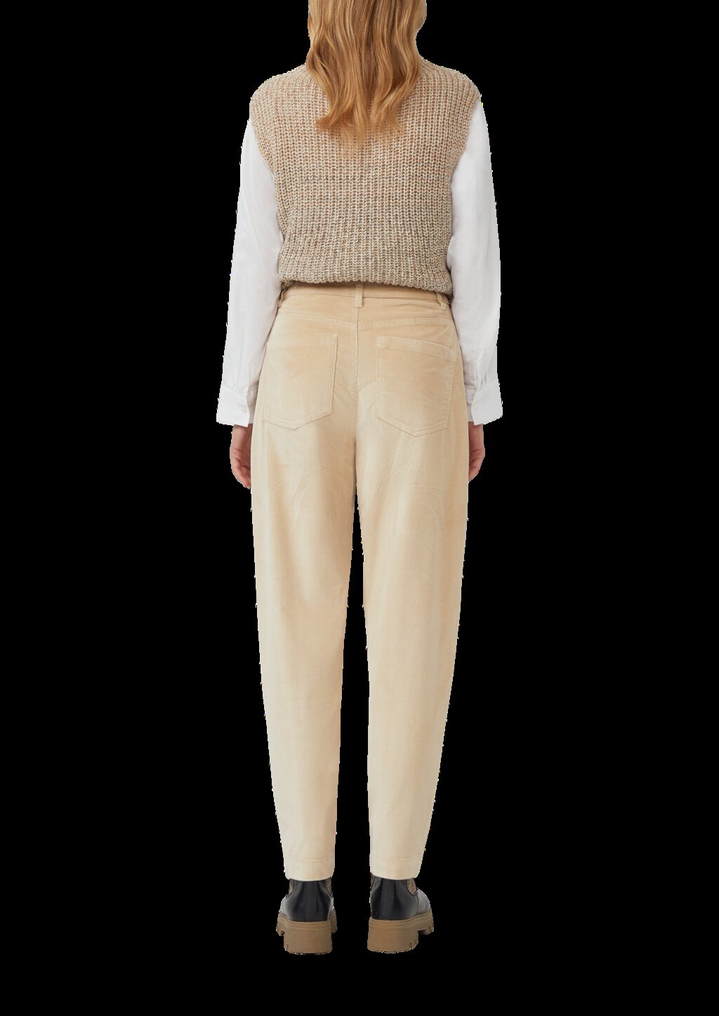 Barrel Leg Feincordhose im Relaxed Fit