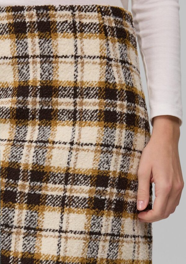 Leicht gefütterter Bouclé-Rock mit Karo-Muster