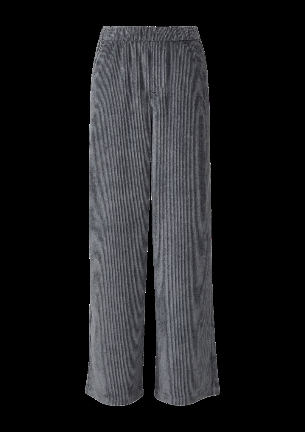 Cordhose mit Elastikbund und Wide Leg
