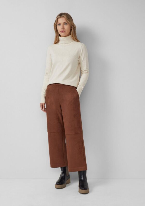 Culotte in Veloursleder-Optik