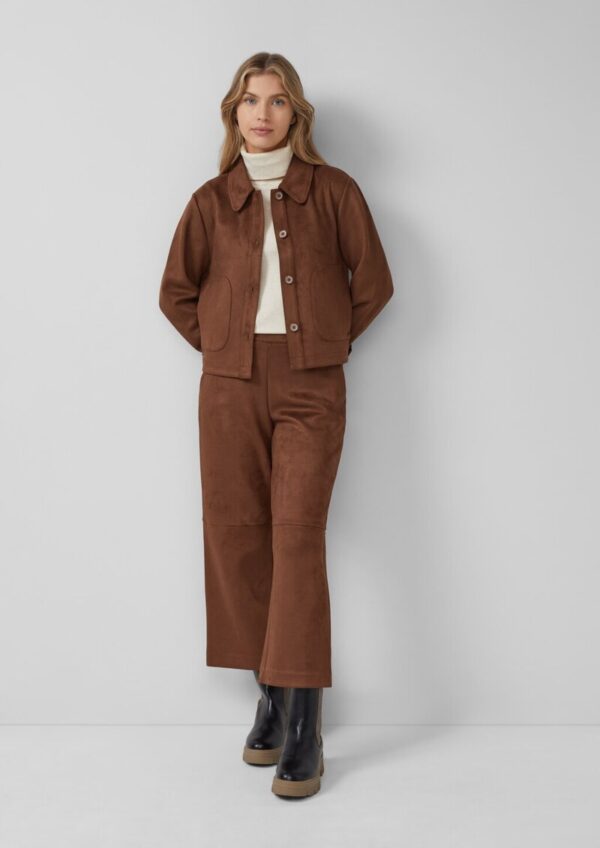 Culotte in Veloursleder-Optik