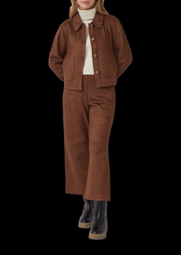 Culotte in Veloursleder-Optik