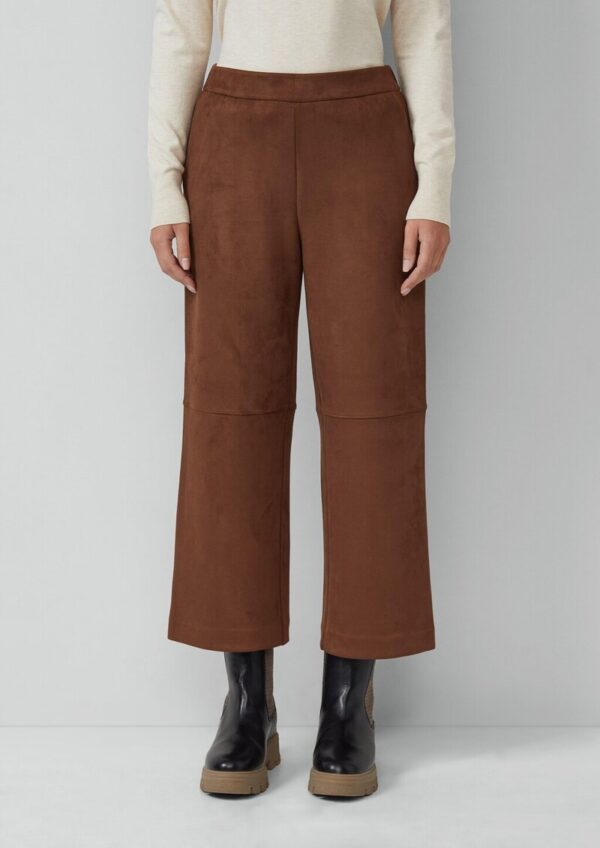 Culotte in Veloursleder-Optik