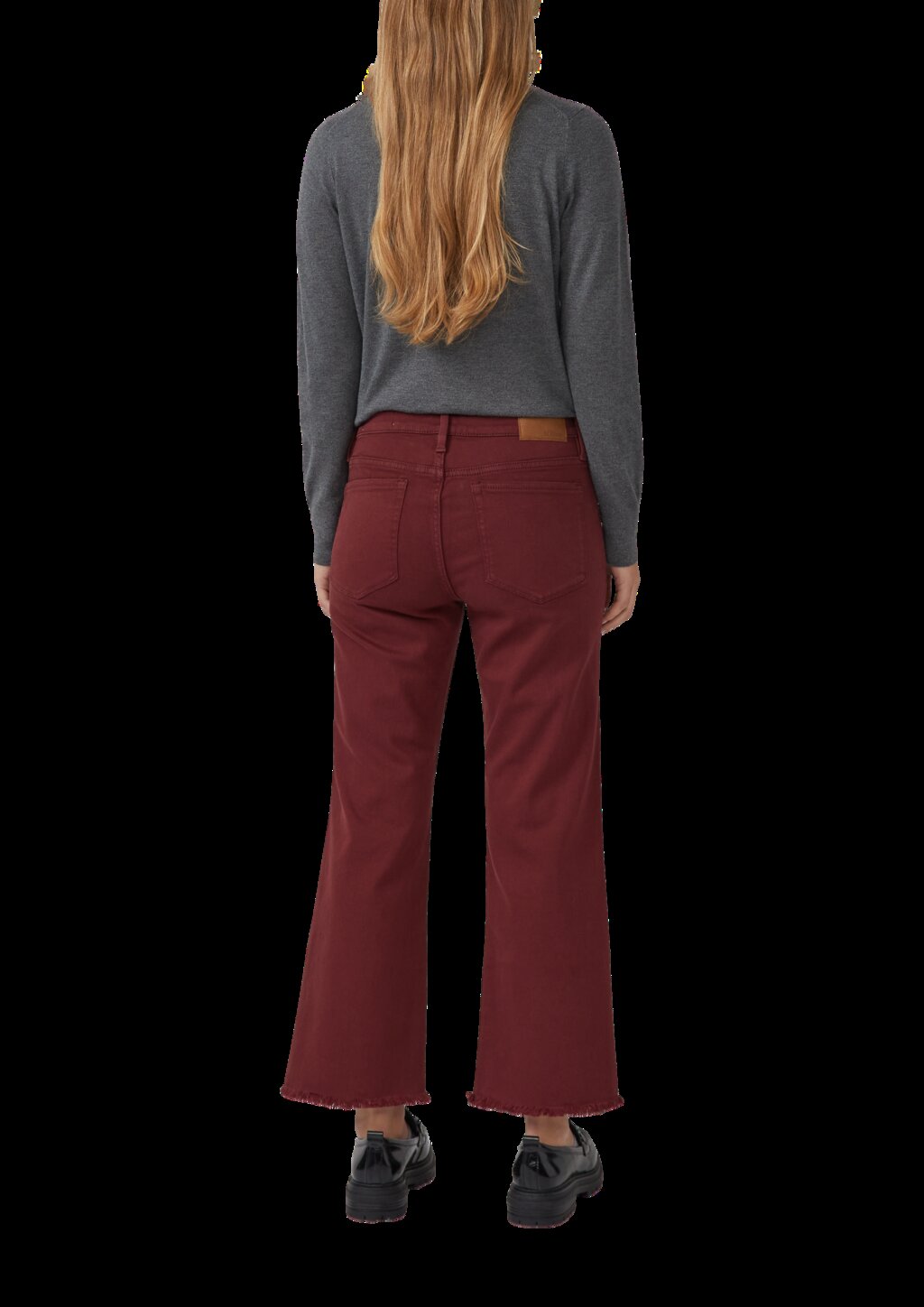 Cropped Jeans / Slim Fit / Mid Rise / Flared Leg / offener Saum