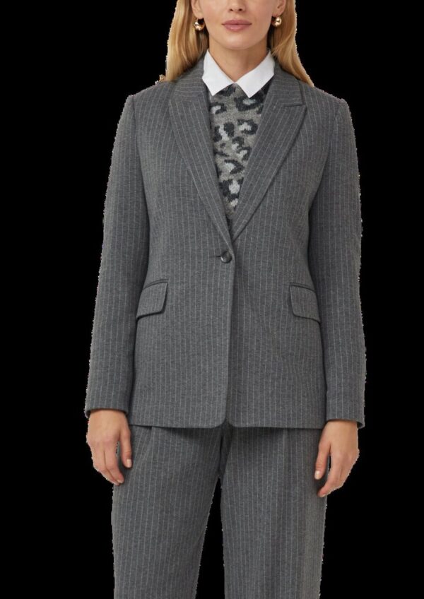 Antaillierter Blazer mit Nadelstreifen