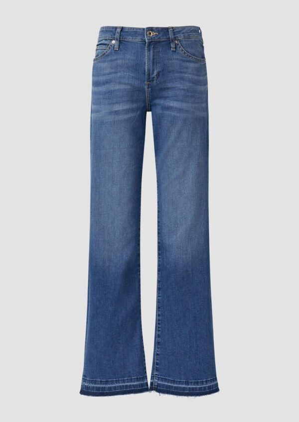 Jeans / Slim Fit / Mid Rise / Flared Leg / offener Saum