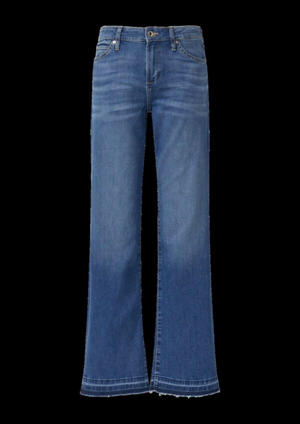 Jeans / Slim Fit / Mid Rise / Flared Leg / offener Saum