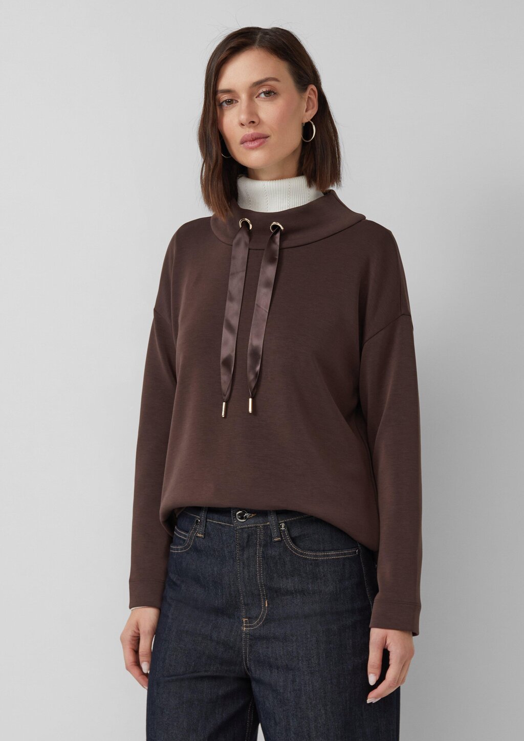 Sportiver Hoodie aus Scuba im Relaxed Fit