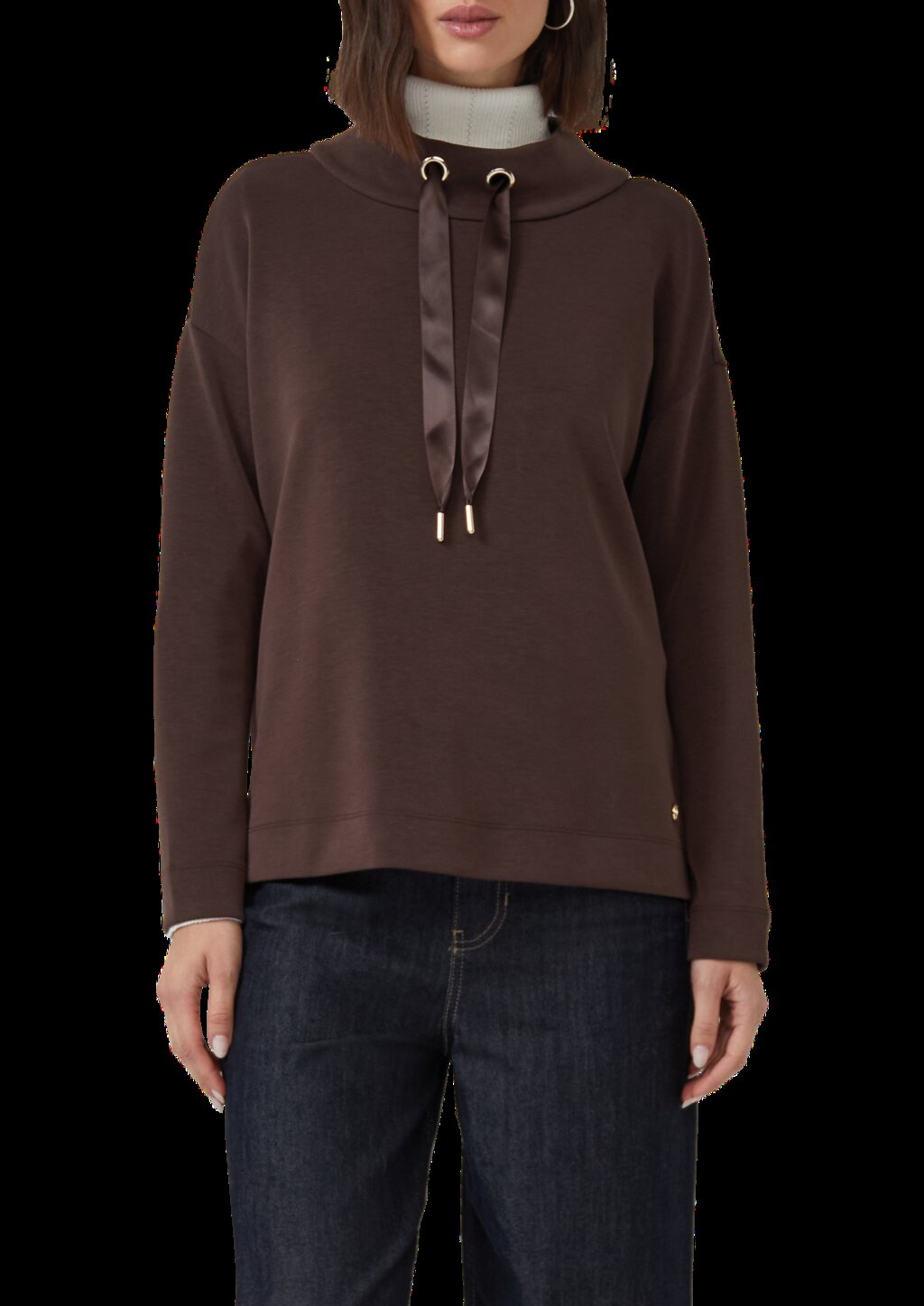 Sportiver Hoodie aus Scuba im Relaxed Fit