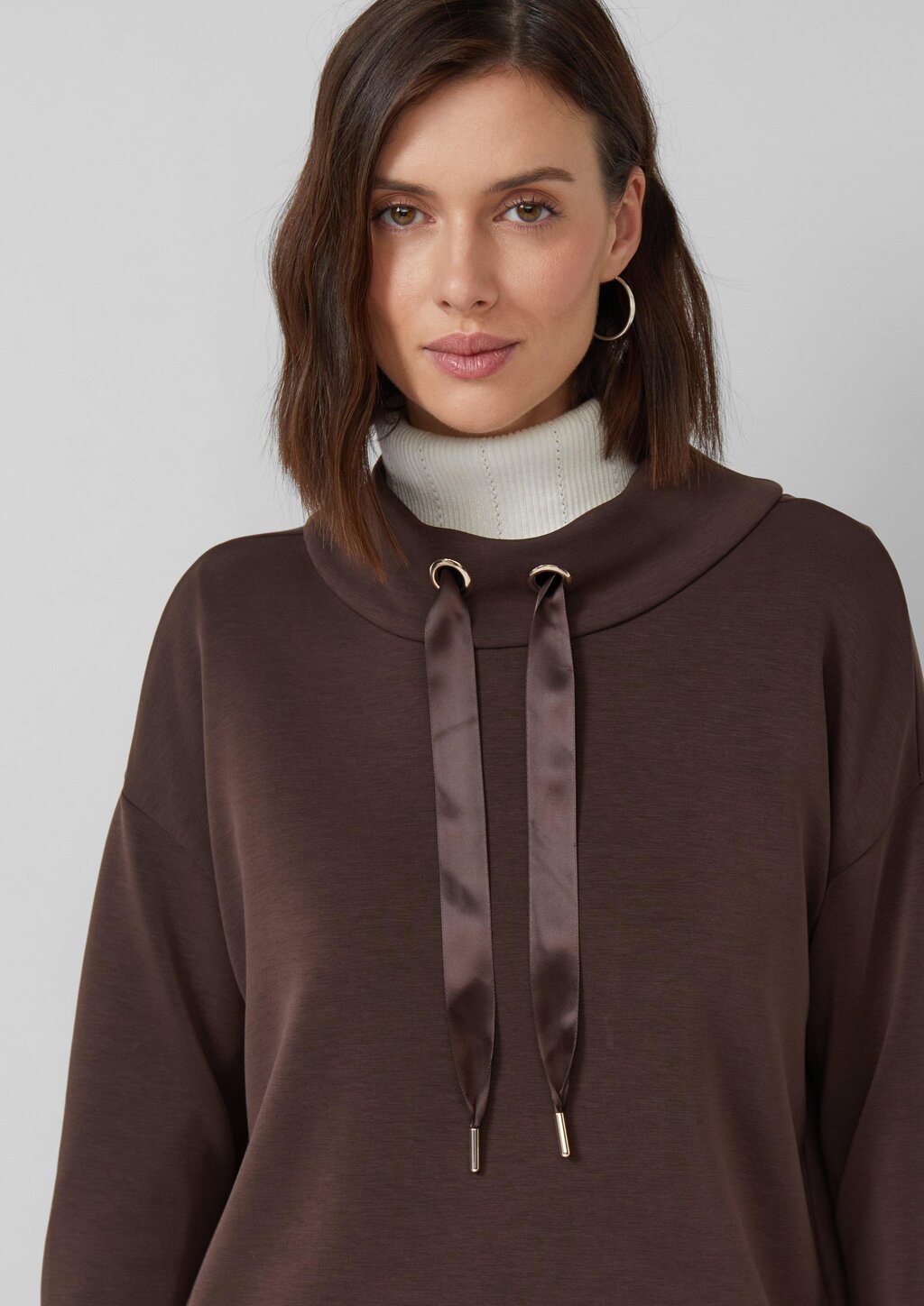 Sportiver Hoodie aus Scuba im Relaxed Fit