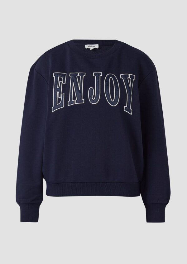 Verkürztes Sweatshirt mit Wording