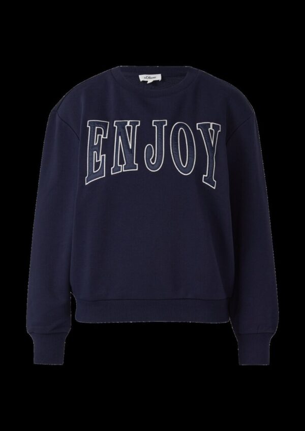 Verkürztes Sweatshirt mit Wording