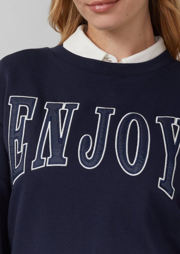 Verkürztes Sweatshirt mit Wording