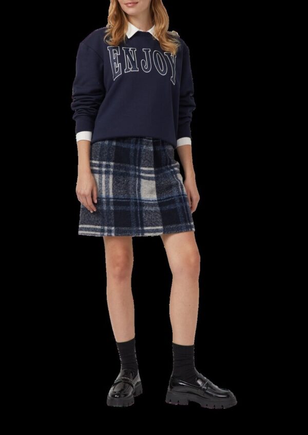 Verkürztes Sweatshirt mit Wording