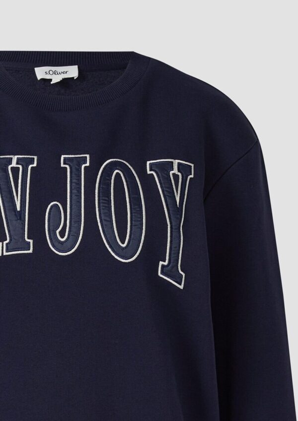 Verkürztes Sweatshirt mit Wording