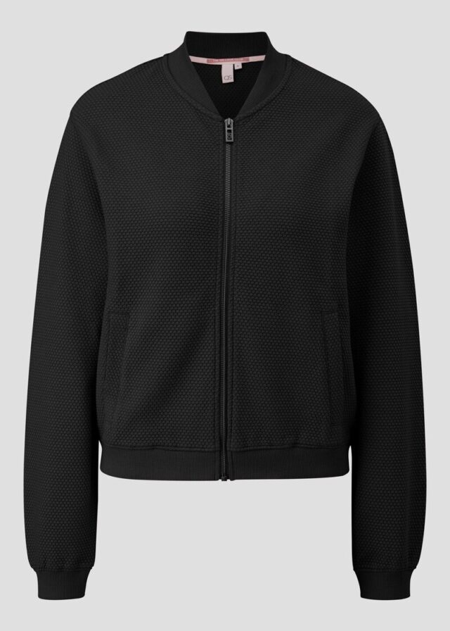 Sweatshirt im Blousonstyle mit Strukturmuster