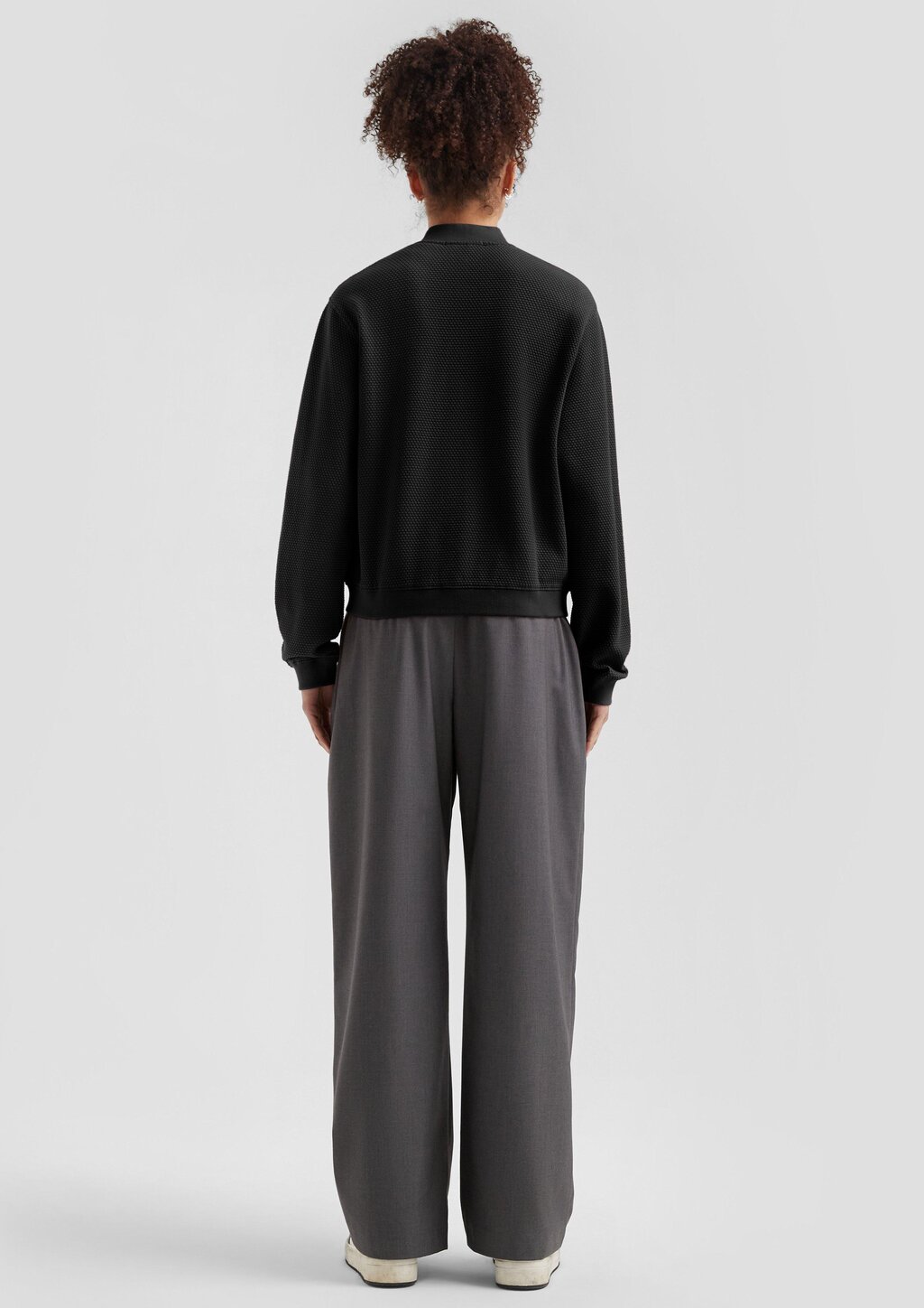 Sweatshirt im Blousonstyle mit Strukturmuster