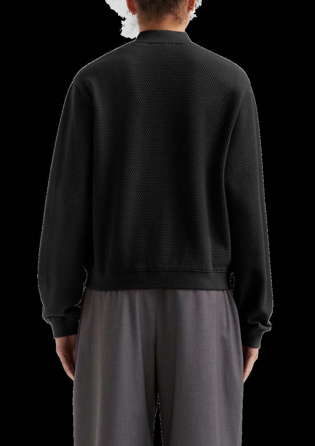 Sweatshirt im Blousonstyle mit Strukturmuster