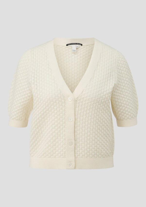 Strickjacke mit Ajourmuster