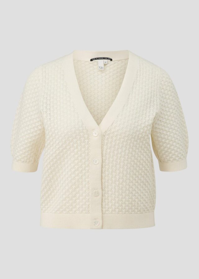 Strickjacke mit Ajourmuster