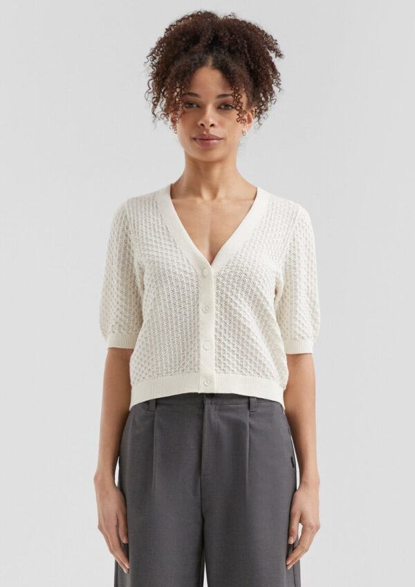 Strickjacke mit Ajourmuster