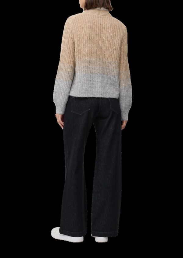 Grobstrickjacke mit Farbverlauf und Pailletten-Details