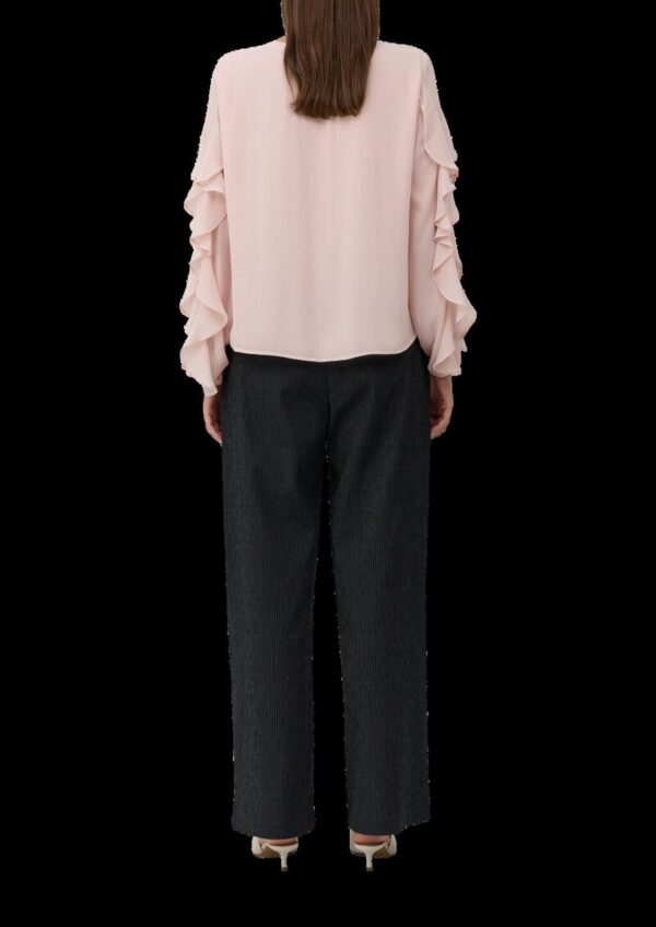 Leichte Volant-Bluse mit Viskose-Futter