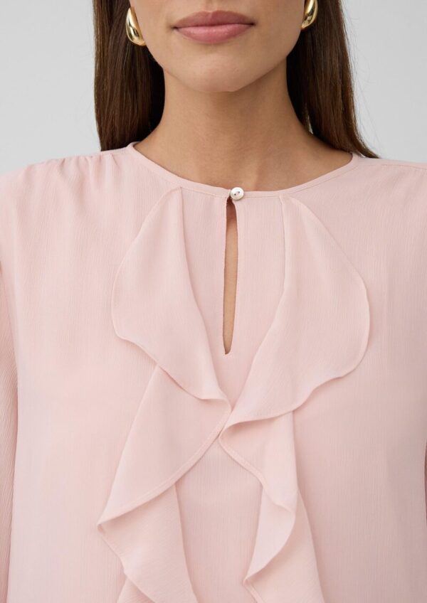 Leichte Volant-Bluse mit Viskose-Futter