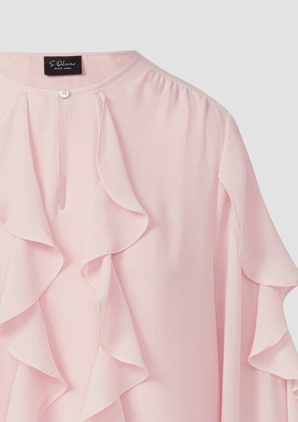 Leichte Volant-Bluse mit Viskose-Futter