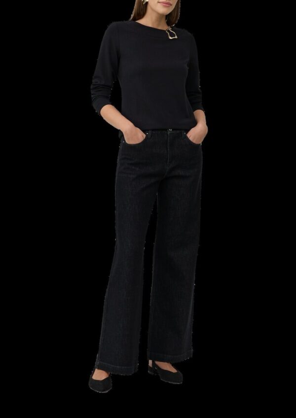 Shirt aus Interlock-Jersey mit Brosche