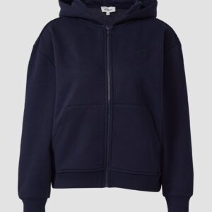 Angeraute Sweatshirtjacke mit Stickerei