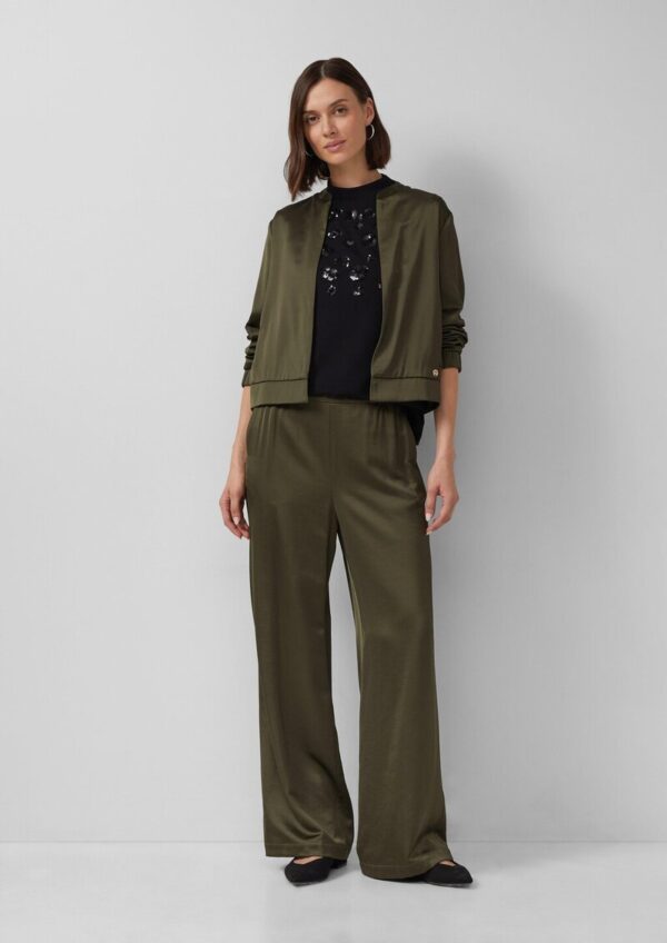 Relaxed-Fit-Shirt aus Viskosemix mit Pailletten-Applikation