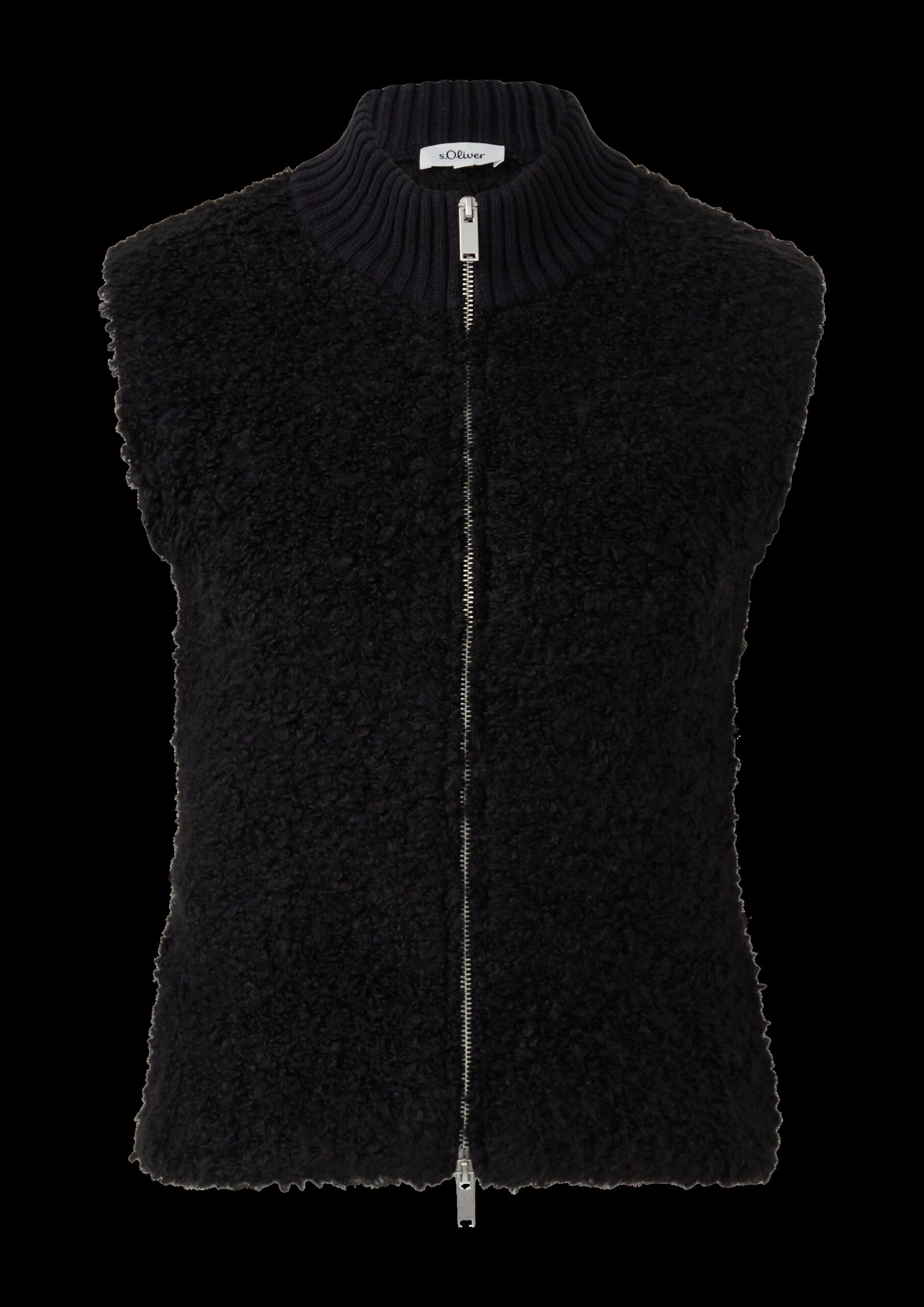 Bouclé-Weste aus Alpaka-Wollmix