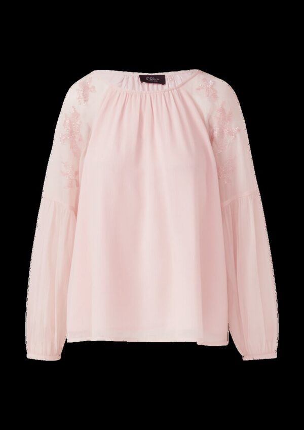 Leichte Chiffon-Bluse mit Schmuck-Applikation