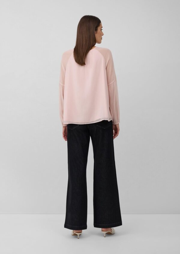 Leichte Chiffon-Bluse mit Schmuck-Applikation