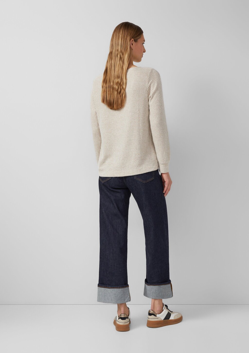 Weiches Shirt mit Waffelstruktur im Relaxed Fit