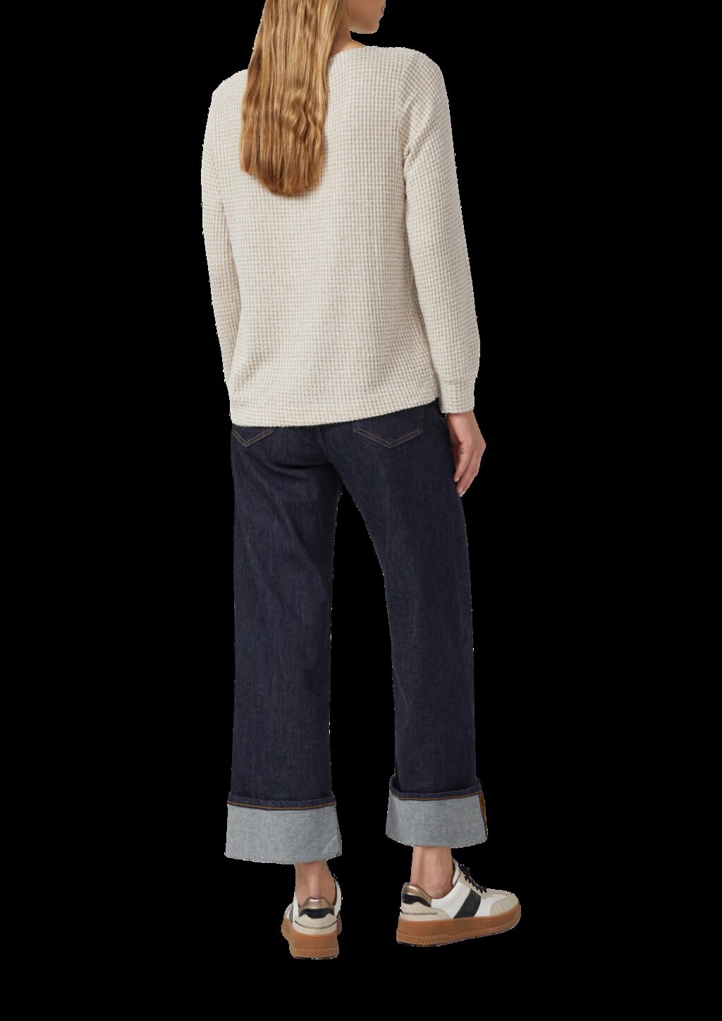 Weiches Shirt mit Waffelstruktur im Relaxed Fit