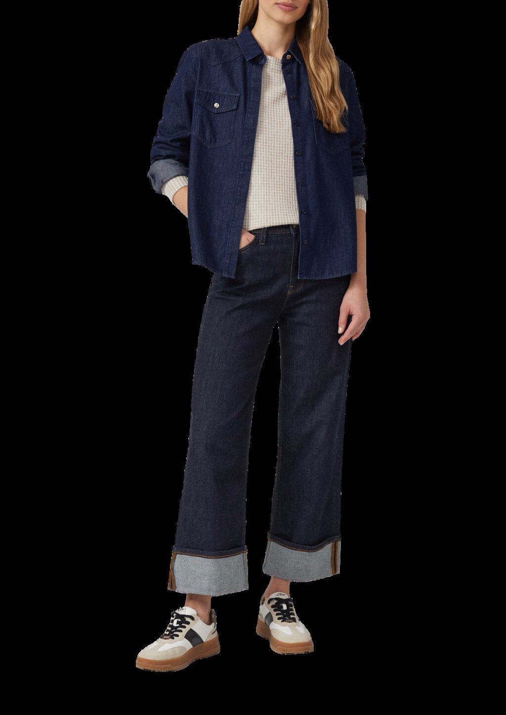 Weiches Shirt mit Waffelstruktur im Relaxed Fit