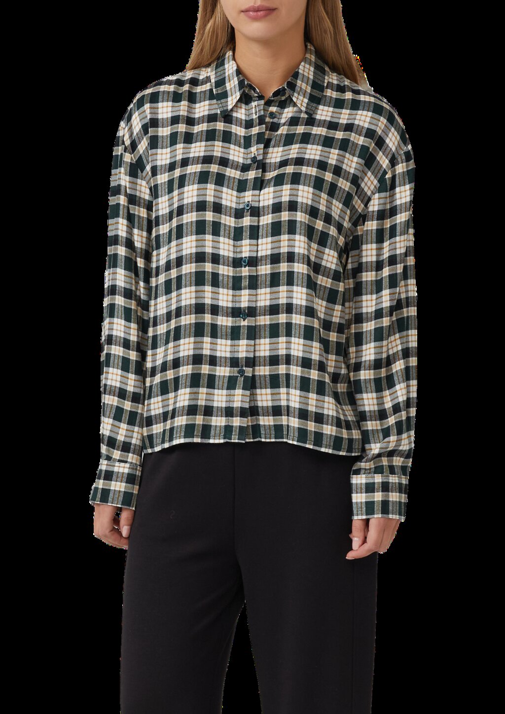 Hemdbluse im Relaxed Fit mit Raffung am Rücken