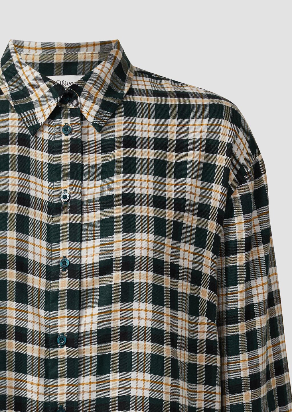 Hemdbluse im Relaxed Fit mit Raffung am Rücken