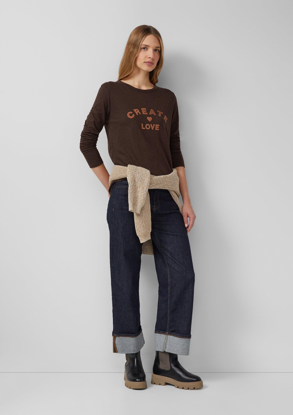 Longsleeve mit appliziertem Artwork