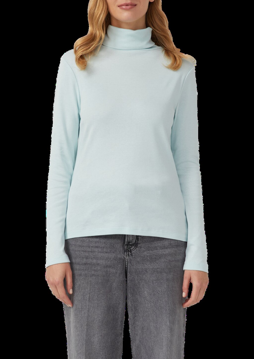 Longsleeve im Slim Fit mit Rollkragen