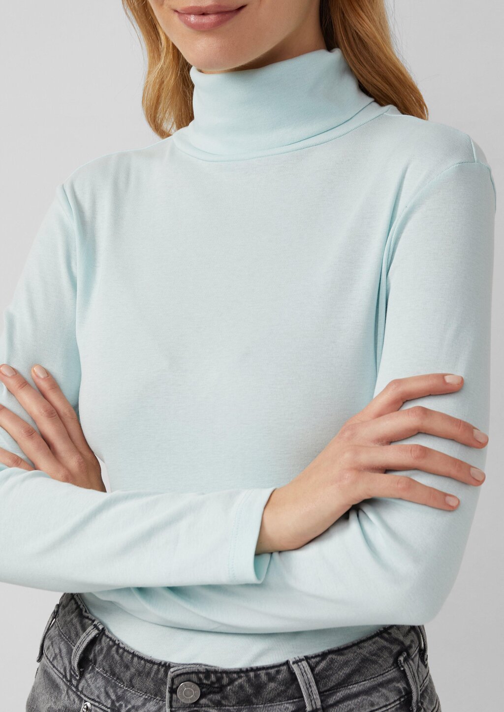 Longsleeve im Slim Fit mit Rollkragen